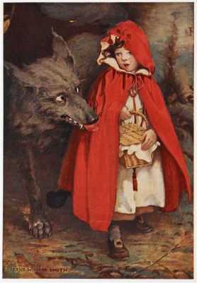  Little Red Riding Hood, 붉은색을 입은 어린 소녀와 거대한 속삭임의 이야기